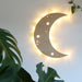 Light Wood Crescent Moon Wooden Wall Lamp - coppermoonboutique