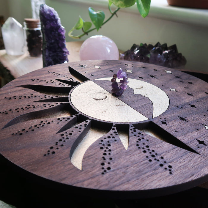 Celestial Wooden Storage Box - coppermoonboutique