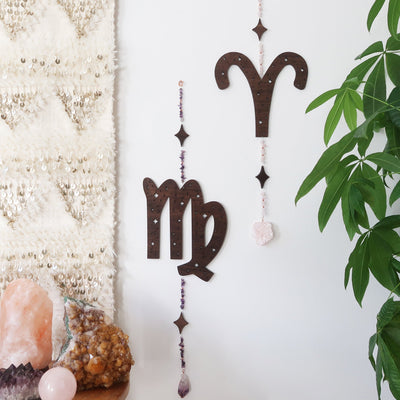 Zodiac Crystal Wall Hangings - coppermoonboutique