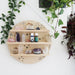 Light Wood Full Moon Crystal Shelf Wall Lamp - coppermoonboutique