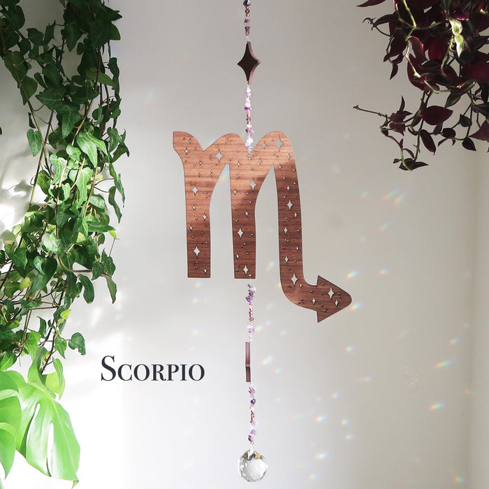 Zodiac Crystal Suncatchers - coppermoonboutique