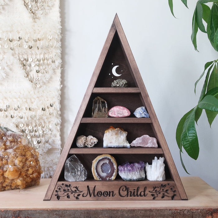 MOON CHILD Engraved Triangle Shelf - coppermoonboutique