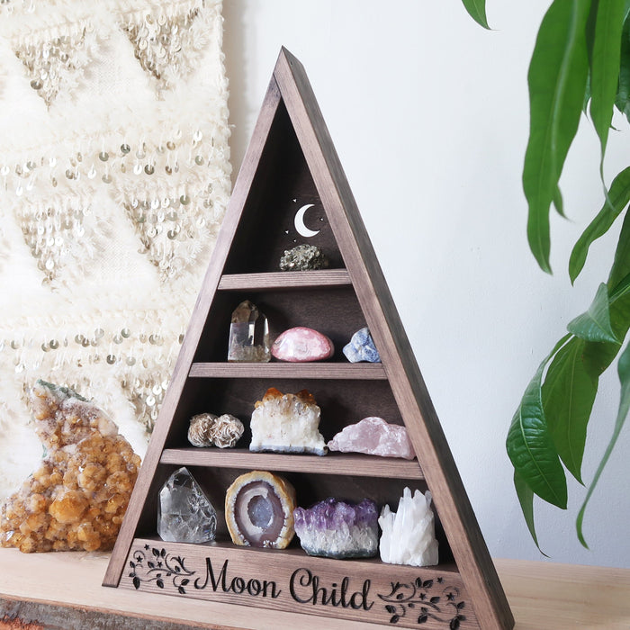 MOON CHILD Engraved Triangle Shelf - coppermoonboutique
