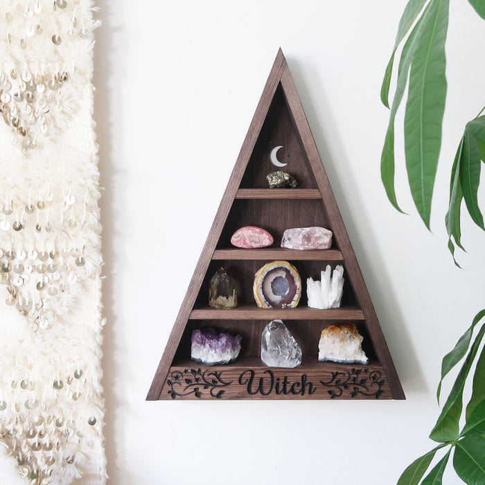 WITCH Engraved Triangle Shelf - coppermoonboutique