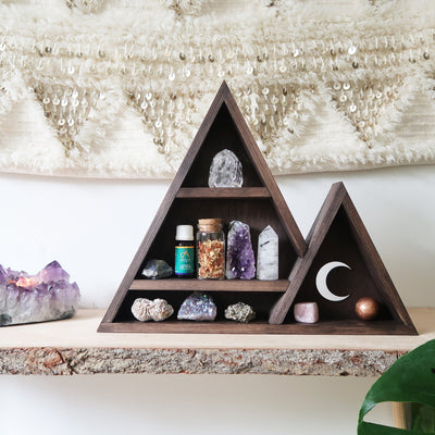 Triangle Moon Crystal Shelf - coppermoonboutique