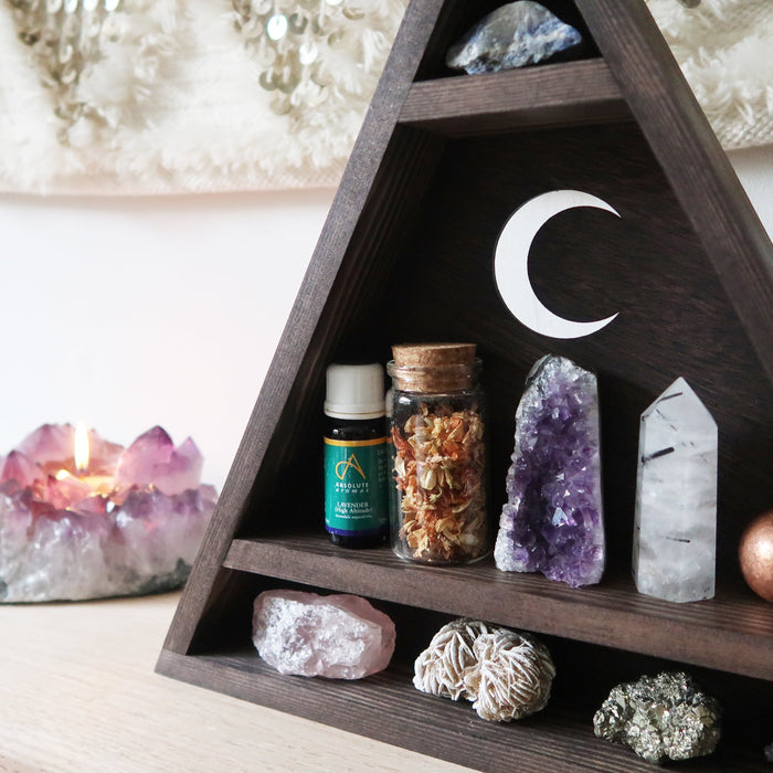 Triangle Moon Crystal Shelf - coppermoonboutique