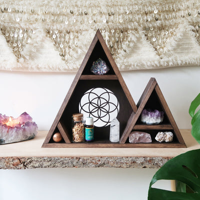 Seed Of Life crystal mountain shelf - coppermoonboutique