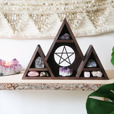 Pentagram Mountain Crystal shelf - coppermoonboutique