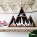 Geometric triangle shelf, forest display shelf - coppermoonboutique