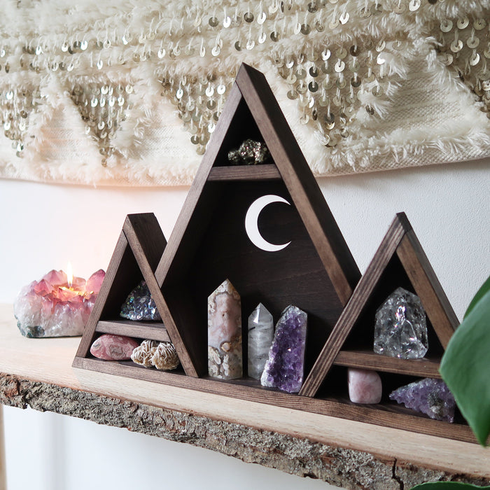 Crescent Moon Mountain Crystal Shelf - coppermoonboutique
