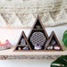 Flower Of Life triple mountain crystal shelf - coppermoonboutique