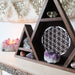 Flower Of Life triple mountain crystal shelf - coppermoonboutique