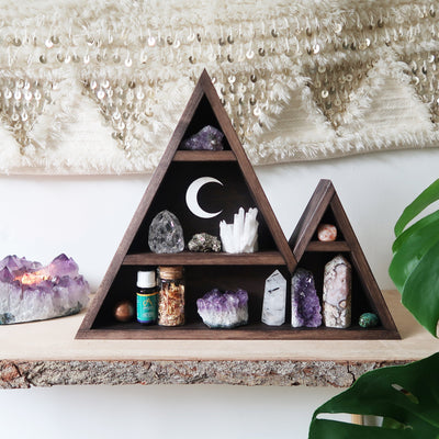 Triangle Moon Crystal Shelf - coppermoonboutique