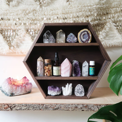 Hexagon Crystal Shelf - coppermoonboutique