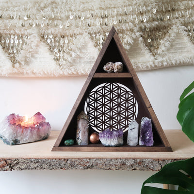 Flower Of Life Triangle Shelf - coppermoonboutique