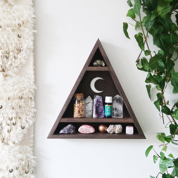 Triangle Moon Crystal Shelf - coppermoonboutique