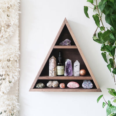 Triangle Crystal Shelf - coppermoonboutique