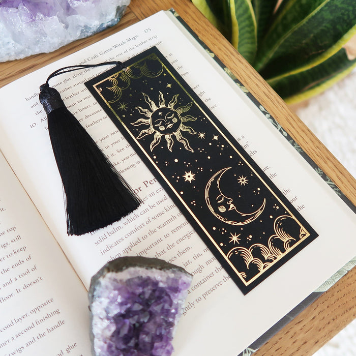 Sun & Moon Gold Foiled Celestial Bookmark