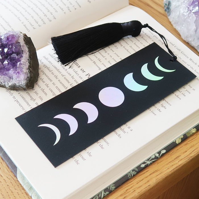 Holographic Foiled Moon Phase Bookmark