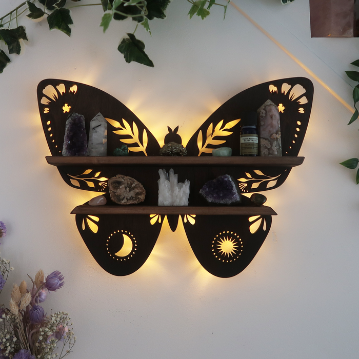Butterfly Lamp Crystal Shelf