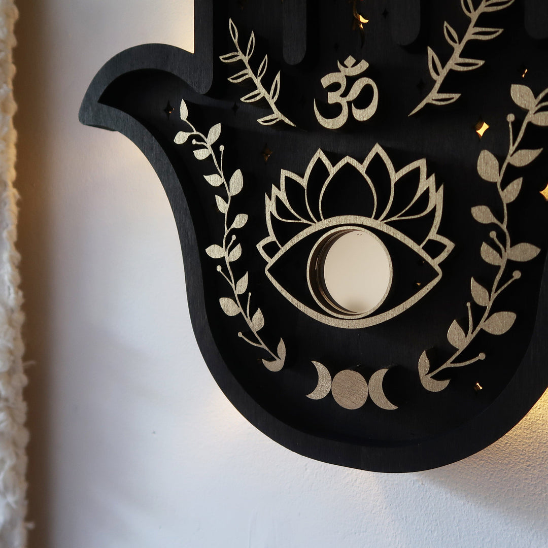Light Up Hamsa Hand Wall Lamp – Coppermoon, image size:1080x1080