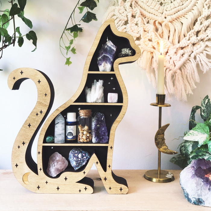 Celestial Cat Crystal Shelf