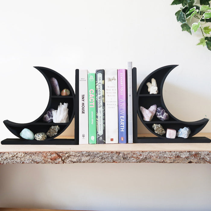 Crescent Moon Bookends
