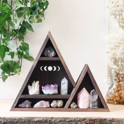 Moon Phase Triangle Mountain Shelf - coppermoonboutique