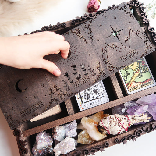 Major Arcana Tarot Crystal Storage  Box - coppermoonboutique