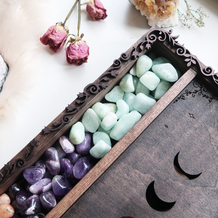 Moonphase Tarot Crystal Storage  Box - coppermoonboutique