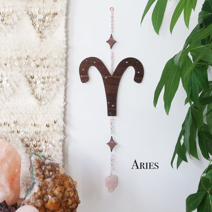Zodiac Crystal Wall Hangings - coppermoonboutique