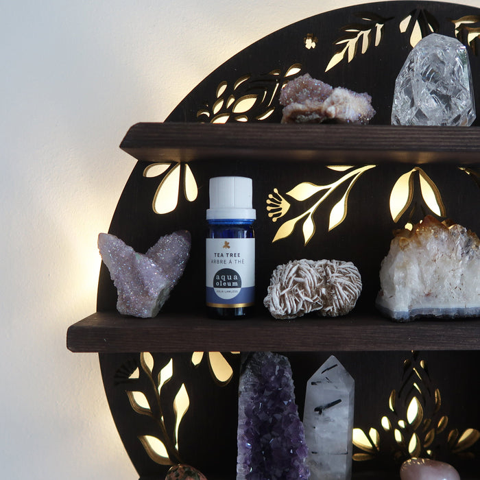 Coppermoon Light Full Moon Crystal shelf, moon shelf, geometric shelf