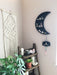 Large Moon and Lotus Hanging Shelf - coppermoonboutique