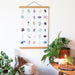 Healing crystals poster with wooden hanger - coppermoonboutique