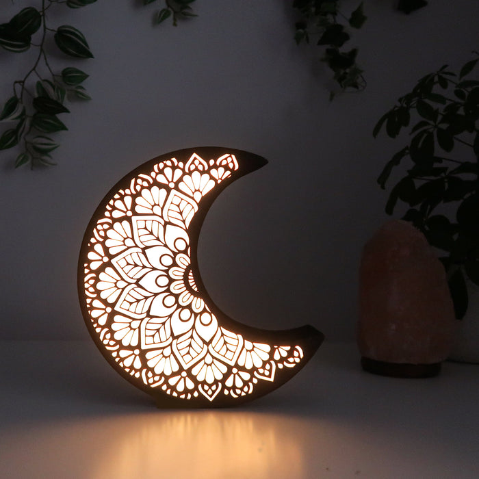 Mandala Moon Lamp