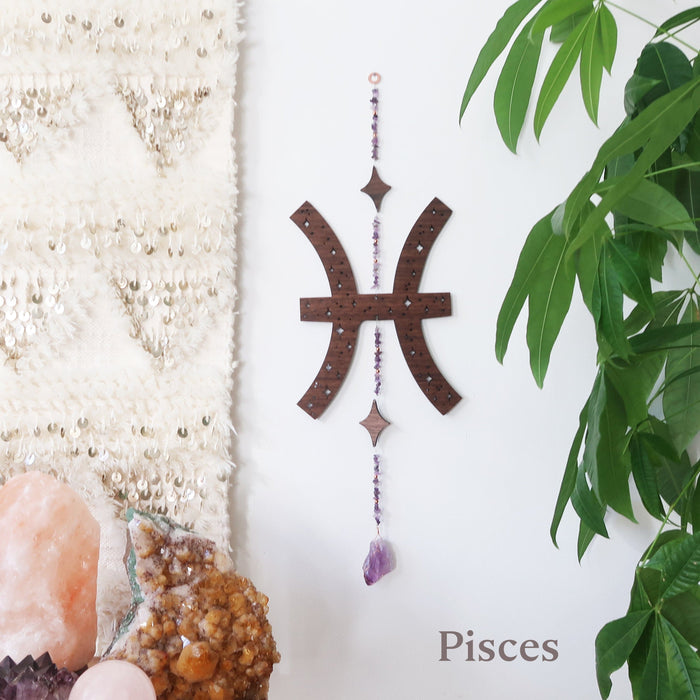 Zodiac Crystal Wall Hangings - coppermoonboutique
